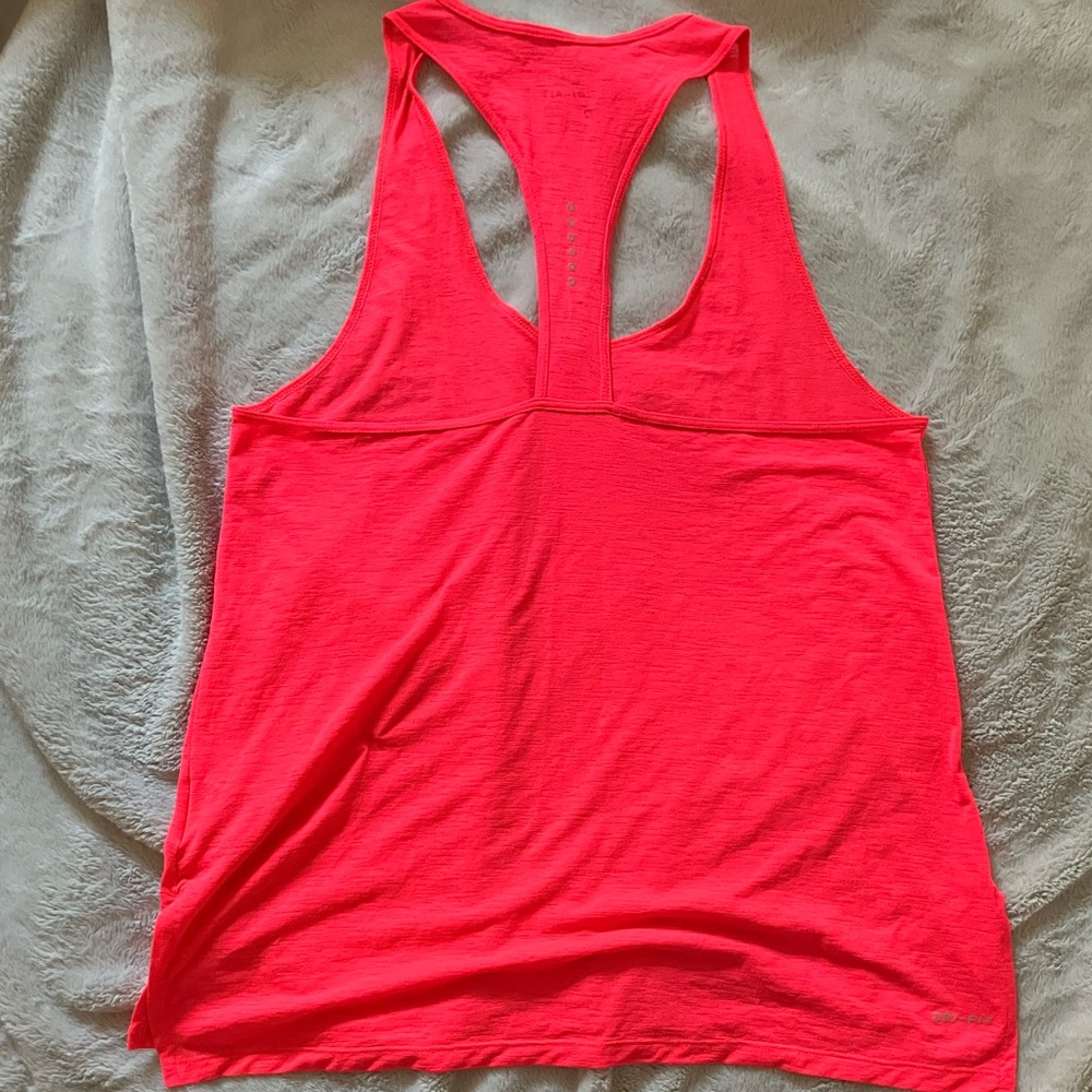 Nike Women's Pink Tank Top Medium Running Active Lightweight Racerback Sheer - Picture 5 of 15